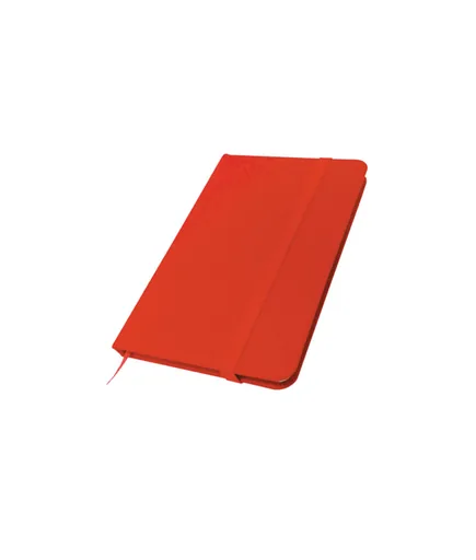 Libreta de bolsillo con elástico, color rojo