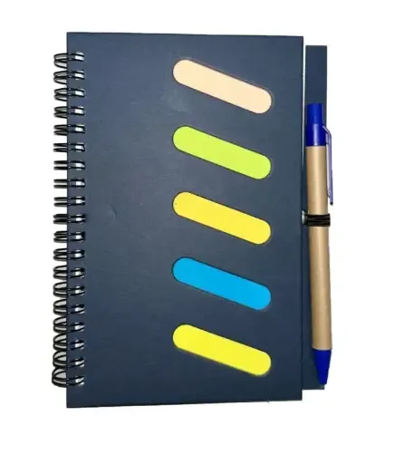 Libreta con notas adhesivas, color azul