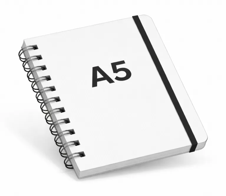 Cuaderno con espiral doble O en tamaño media carta