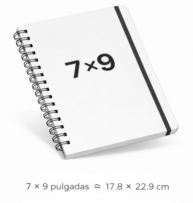 Cuaderno Personalizado Tamaño 7 × 9 pulgadas ≈ 17.8 × 22.9 cm